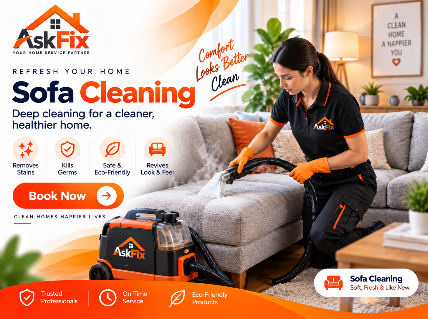 Sofa and Carpet Steam Cleaning